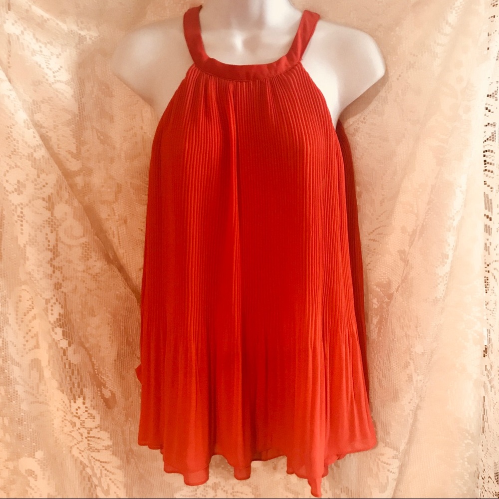 Stunning bright red Pretty Good scooter neck tank